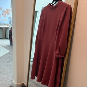Gal Meets Glam Long Sleeve Rose Dress